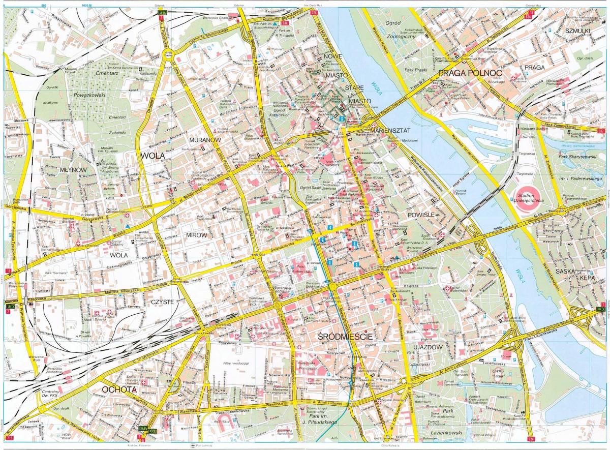 Varšavā, polija karte