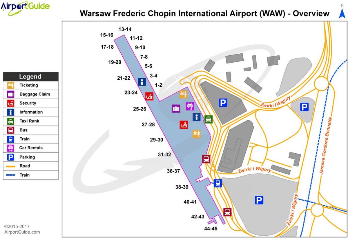 Varšavas waw lidosta map