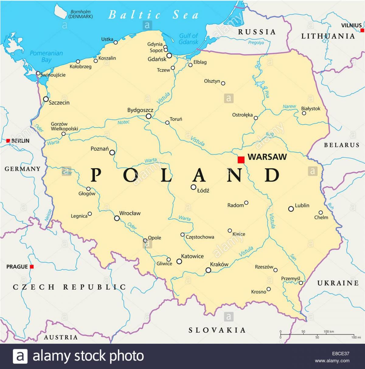 Varšavas atrašanās vietu uz pasaules kartes